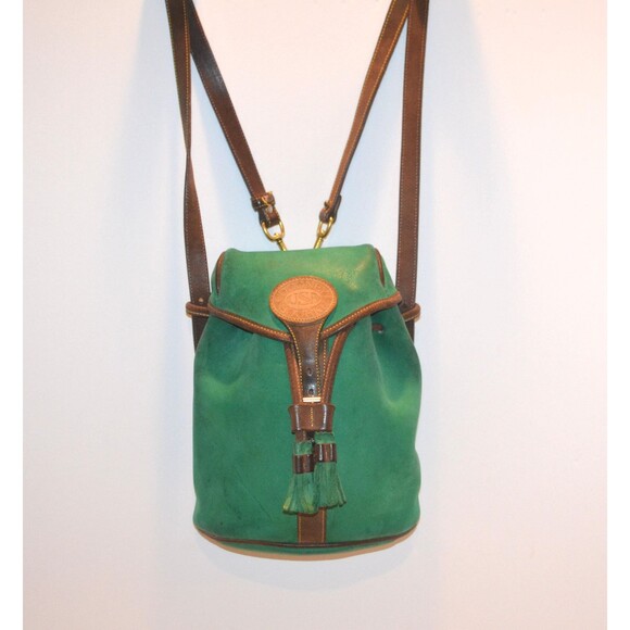 Dooney & Bourke Vintage USA Logo Kelly Green Backpack - Picture 3 of 7